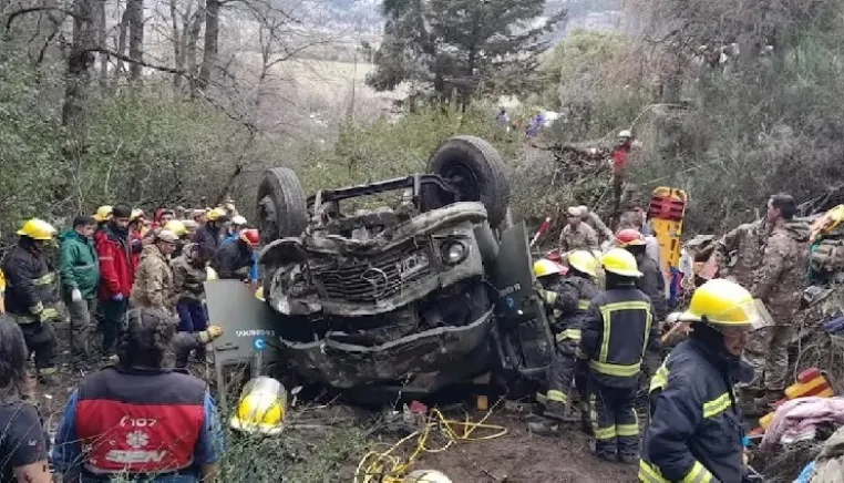 UN SOLDADO FUE DADO DE ALTA Y SEIS CONTINÚAN INTERNADOS TRAS EL VUELCO DEL CAMIÓN DEL EJÉRCITO